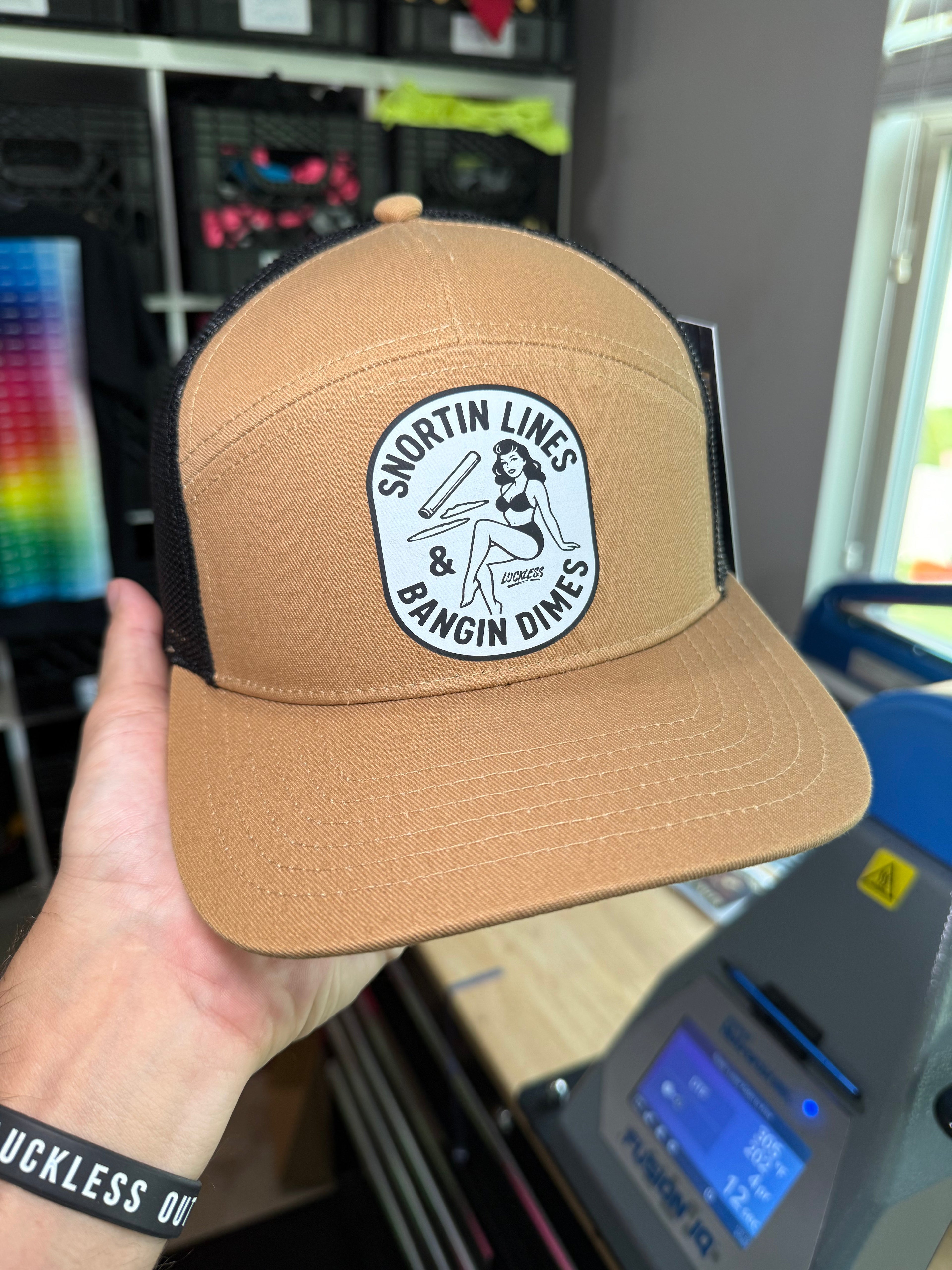 Lines and Dimes 7 Panel Snap Back Hat
