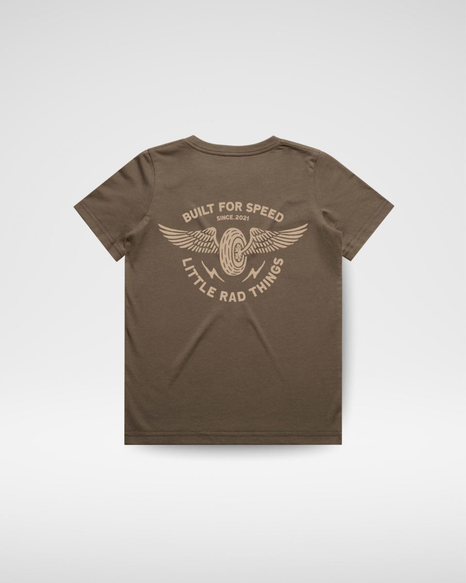 THE WINGED MECHANIC TEE - BROWN